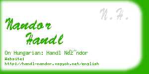 nandor handl business card
